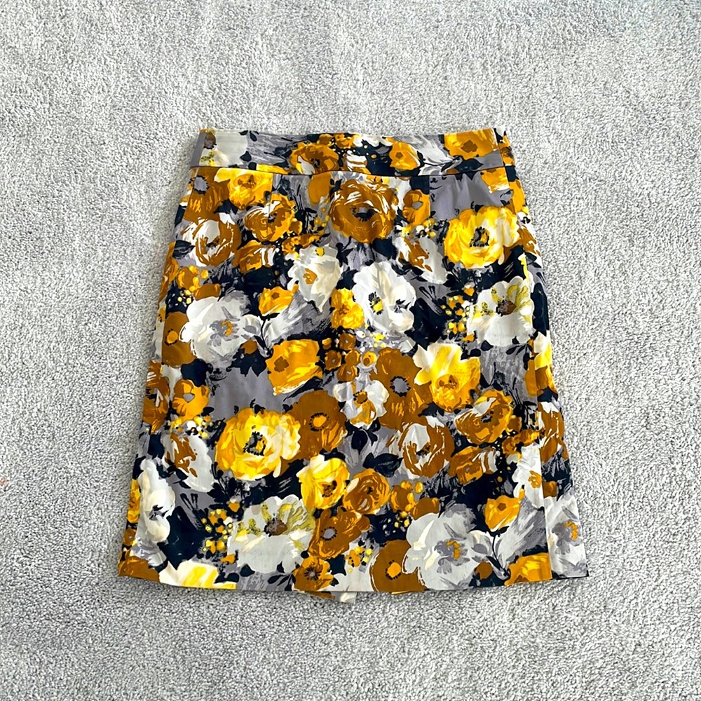 J.crew size 2 womens pencil skirt floral